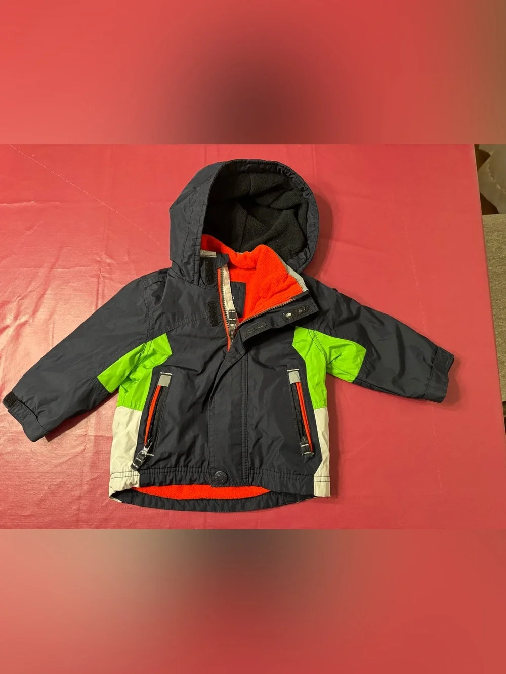 London Fog Baby Boy Hooded Jacket – Navy Blue – Size 12M